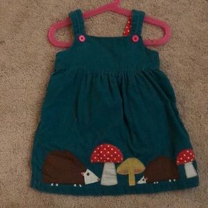 Hedgehogs & mushroom corduroy pullover/dress